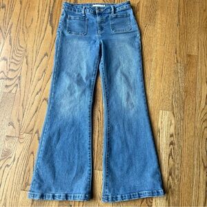 Tractr Girls Wide Leg Blue Denim Jeans Size 16